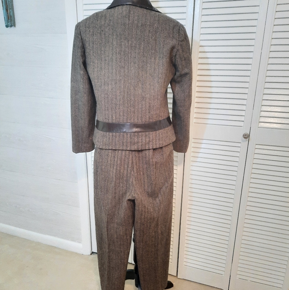 J.G. HOOK VTG wool hi rise pant suit jacket 2PC sz 8P *C7 - Picture 4 of 8